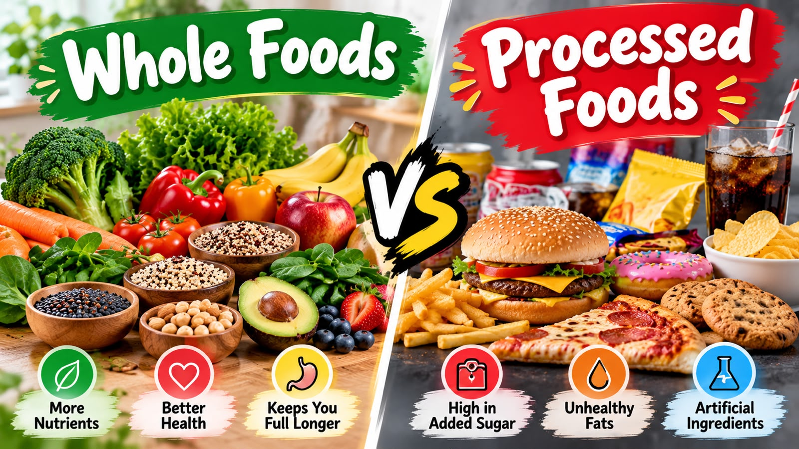 Whole Foods vs. Processed Foods